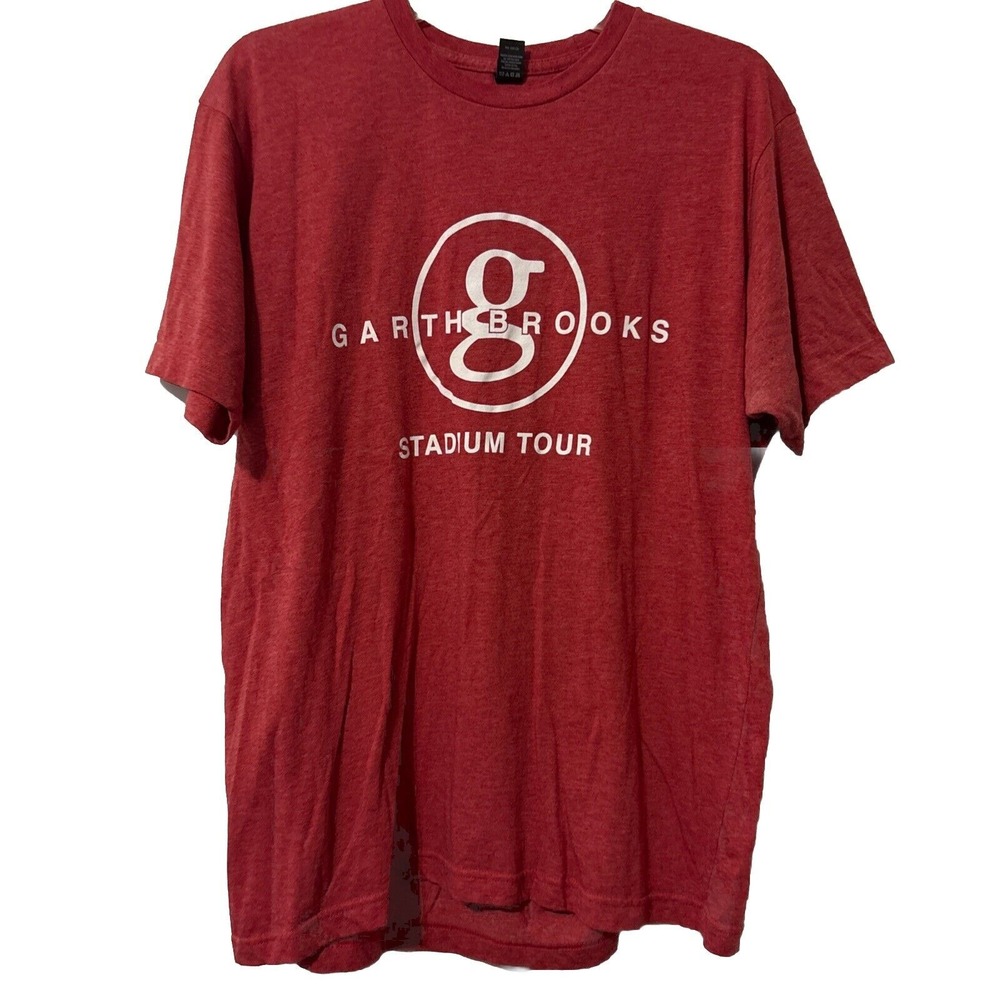 EUC Garth Brooks Stadium Tour Concert Series Shirt Size L "I've Got Friends" Red